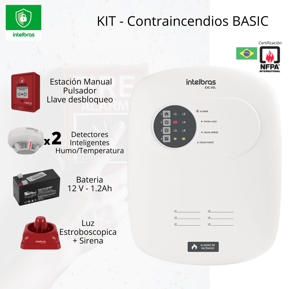 KIT - Contraincendios BASIC - Intelbras